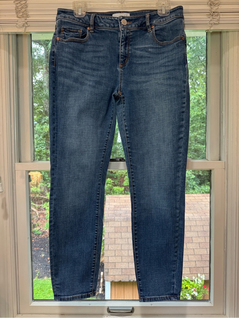 LOFT Women's Dark Blue Skinny Jeans